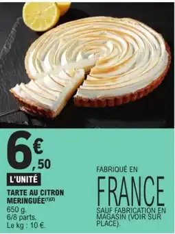 E.Leclerc Tarte au citron meringuée offre