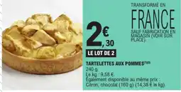 E.Leclerc TARTELETTES AUX POMMES offre