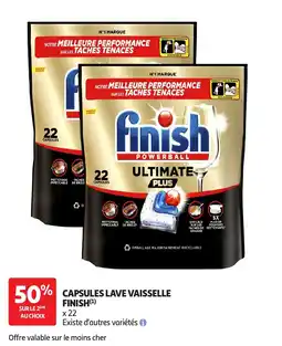 Auchan Finish Capsules lave vaisselle offre