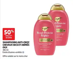 Auchan Ogx Shampooing Anti-Frizz Cheveux Secs et Abîmés offre