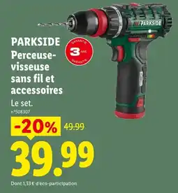 Lidl PARKSIDE Perceuse-visseuse sans fil et accessoires offre