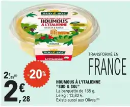E.Leclerc SUD & SOL HOUMOUS À L'ITALIENNE offre