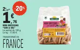 E.Leclerc SUD & SOL MINI GRESSINS offre