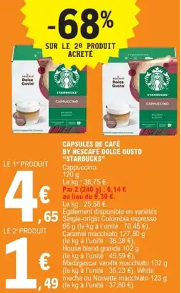 E.Leclerc Nescafé Dolce Gusto Starbucks Cappuccino offre