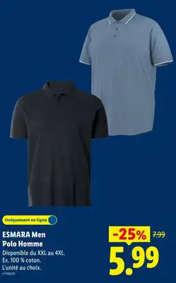 Lidl ESMARA Men Polo Homme offre