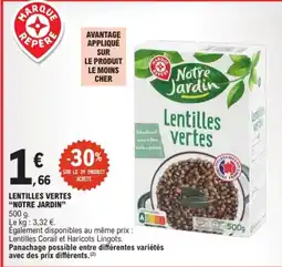 E.Leclerc Notre Jardin Lentilles vertes offre