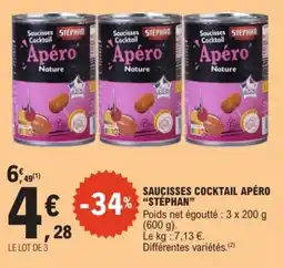 E.Leclerc SAUCISSSES COCKTAIL APÉRO offre