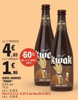 E.Leclerc Kwak Bière ambrée offre