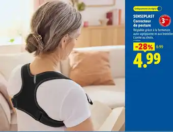 Lidl SENSIPLAST Correcteur de posture offre