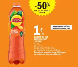 E.Leclerc Lipton Boisson au thé saveur pêche offre