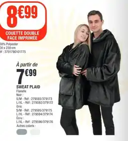 La Foir'Fouille SWEAT PLAID offre