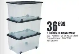 La Foir'Fouille 3 BOÎTES DE RANGEMENT offre