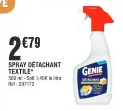 La Foir'Fouille GENIE SPRAY DÉTACHANT TEXTILE offre