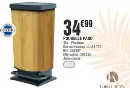 La Foir'Fouille POUBELLE PASO offre