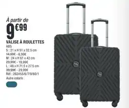 La Foir'Fouille VALISE À ROULETTES ABS offre
