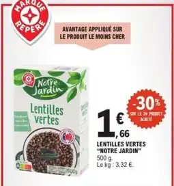 E.Leclerc Express Notre Jardin Lentilles vertes offre