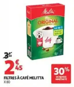 Auchan Supermarché Melitta FILTRES À CAFÉ offre