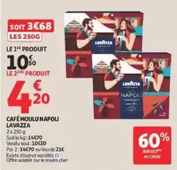 Auchan Supermarché LAVAZZA CAFÉ MOULU NAPOLI offre