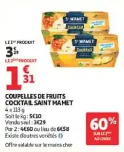Auchan Supermarché SAINT MANET COCKTAIL offre