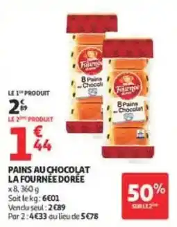 Auchan Supermarché La Fournée Dorée Pains au Chocolat offre