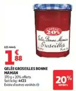 Auchan Supermarché GELÉE GROSEILLES BONNE MAMAN offre