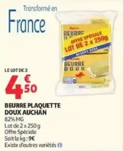 Auchan Supermarché BEURRE DOUX AUCHAN offre