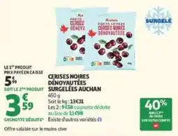 Auchan Supermarché Auchan Cerises noires dénoyautées offre