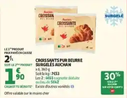 Auchan Supermarché Auchan Croissants pur beurre offre