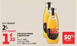 Auchan Supermarché Coeur Sport Pur jus de pomme offre