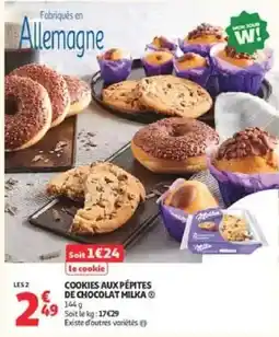 Auchan Supermarché Milka Cookies aux pépites de chocolat offre