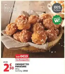Auchan Supermarché CHOUQUETTES PUR BEURRE offre