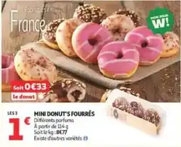 Auchan Supermarché DONUT MINI DONUT'S FOURRÉS offre