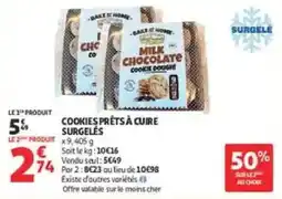 Auchan Supermarché BAKE AT HOME Cookies prêts à cuire offre