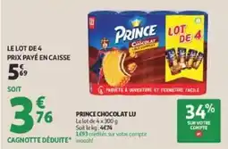 Auchan Supermarché PRINCE CHOCOLAT LU offre