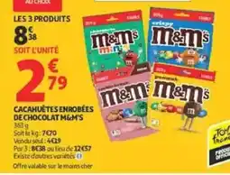 Auchan Supermarché M&M'S CACAHUÈTES ENROBÉES offre