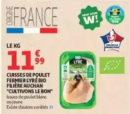 Auchan Supermarché Fermier Lyre Bio offre