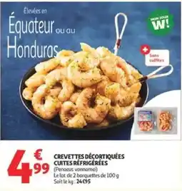 Auchan Supermarché CREVETTES DÉCORTIQUÉES offre