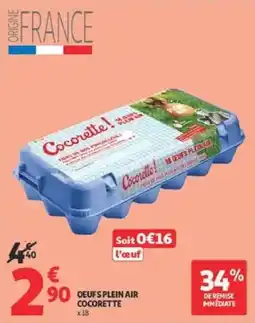 Auchan Supermarché Cocorette OEUVS PLEIN AIR offre