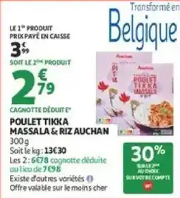 Auchan Supermarché Auchan Poulet Tikka Massala & Riz offre