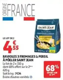 Auchan Supermarché SAINT JEAN RAVIOLES À PÔELER offre