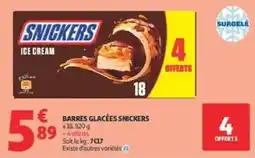 Auchan Supermarché SNICKERS BARRES GLACÉES offre