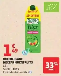 Auchan Supermarché PRESSADE BIO NECTAR MULTIFRUIT offre