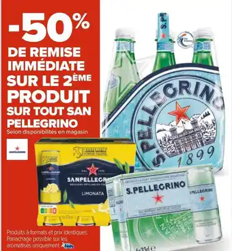Carrefour San pellegrino bon plan sur le 2ème produit sur tout san pellegrino offre