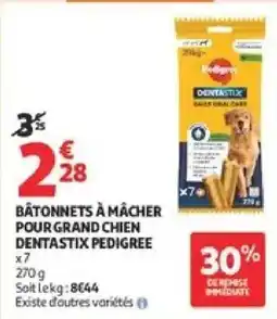 Auchan Supermarché Pedigree Bâtonnets à mâcher offre
