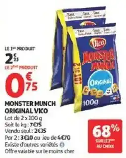 Auchan Supermarché Vico Monster Munch offre