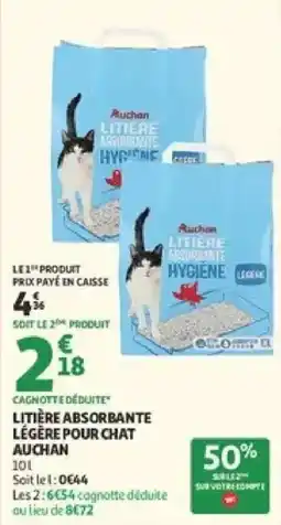 Auchan Supermarché Auchan Litière absorbante hygiène offre