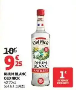 Auchan Supermarché Old Nick RHUM BLANC offre