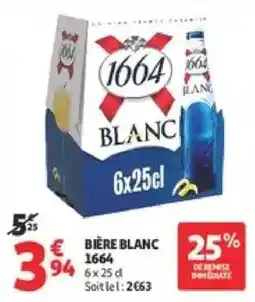Auchan Supermarché 1664 BIÈRE BLANC offre