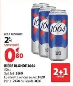 Auchan Supermarché 1664 Bière blonde offre