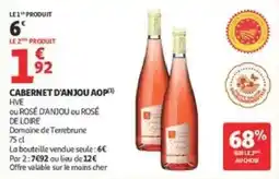 Auchan Supermarché Domaine de Terrebrune CABERNET D'ANJOU AOP offre